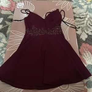 Burgundy Homecoming Dress